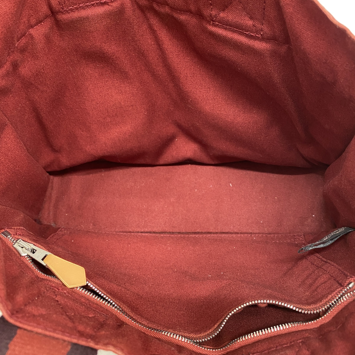 【6ie6636】エルメス ハンドバッグ フールトゥPM キャンバス レッド シルバー金具【中古】レディース