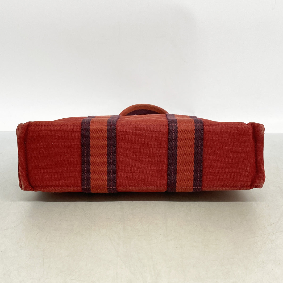 【6ie6636】エルメス ハンドバッグ フールトゥPM キャンバス レッド シルバー金具【中古】レディース