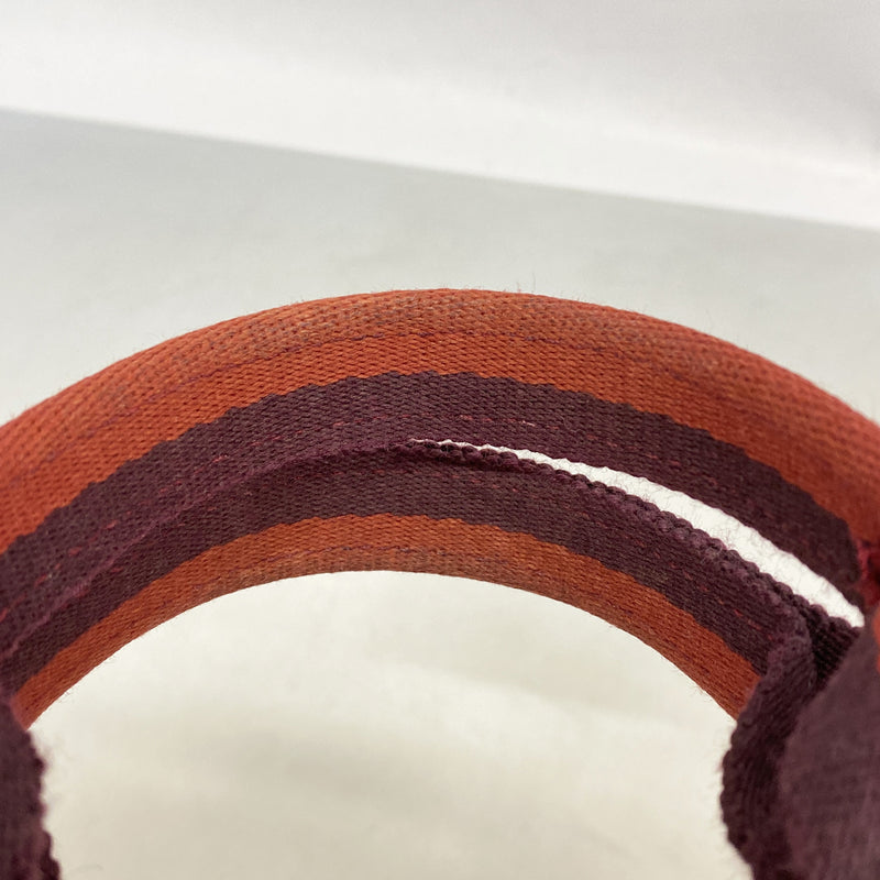 【6ie6636】エルメス ハンドバッグ フールトゥPM キャンバス レッド シルバー金具【中古】レディース