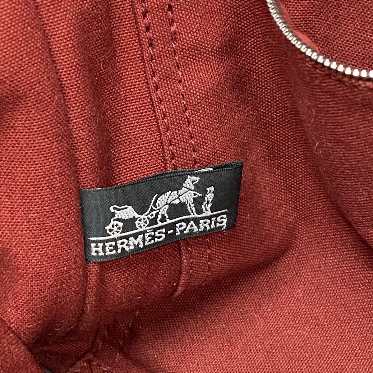 【6ie6636】エルメス ハンドバッグ フールトゥPM キャンバス レッド シルバー金具【中古】レディース