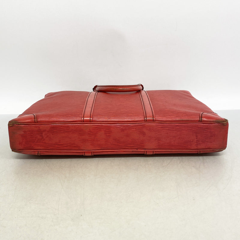 【6ie6638】ルイヴィトン ブリーフケース エピ ポルトドキュマンヴォワヤージュ M54477 カスティリアンレッド【中古】メンズ