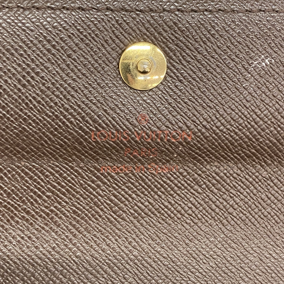 【6ie6643】ルイヴィトン 三つ折り財布 ダミエ ポルトフォイユアレクサンドラ N63067 エベヌ【中古】レディース