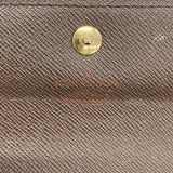 【6ie6643】ルイヴィトン 三つ折り財布 ダミエ ポルトフォイユアレクサンドラ N63067 エベヌ【中古】レディース