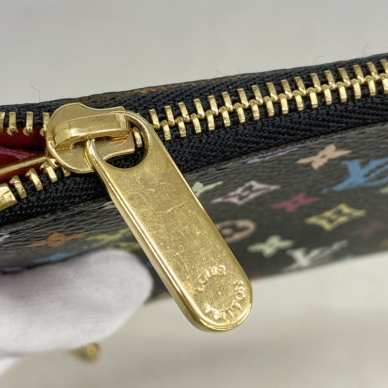 【6ie6655】ルイヴィトン コインケース モノグラム・マルチカラー ポシェットクレ M93735 ノワール グルナード【中古】レディース