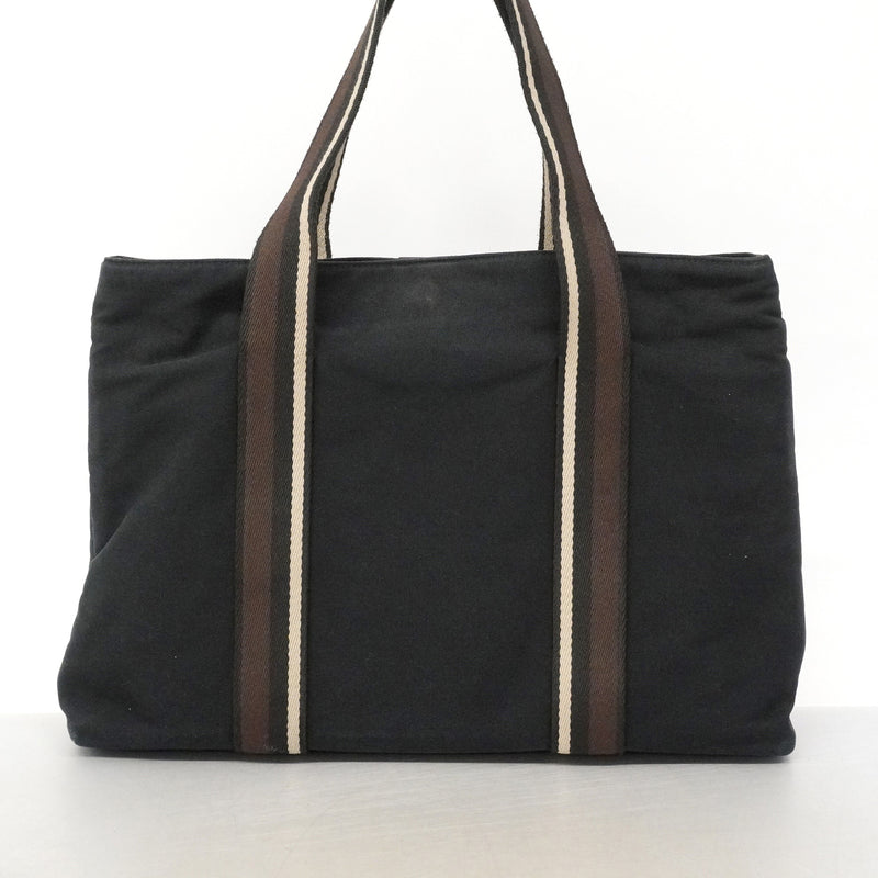 【6ie6656】エルメス トートバッグ トロカホリゾンタルMM キャンバス ブラック シルバー金具【中古】メンズ レディース ユニセックス