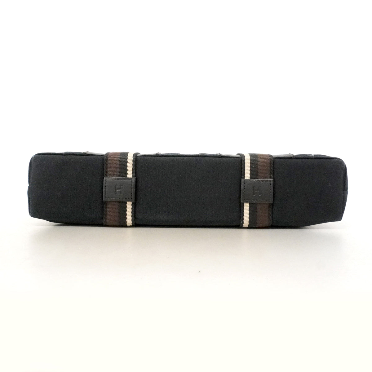 【6ie6656】エルメス トートバッグ トロカホリゾンタルMM キャンバス ブラック シルバー金具【中古】メンズ レディース ユニセックス