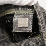 【6ie6657】フェンディ ショルダーバッグ ズッカ マンマバケット ニット グレー シルバー金具【中古】レディース