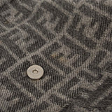 【6ie6657】フェンディ ショルダーバッグ ズッカ マンマバケット ニット グレー シルバー金具【中古】レディース
