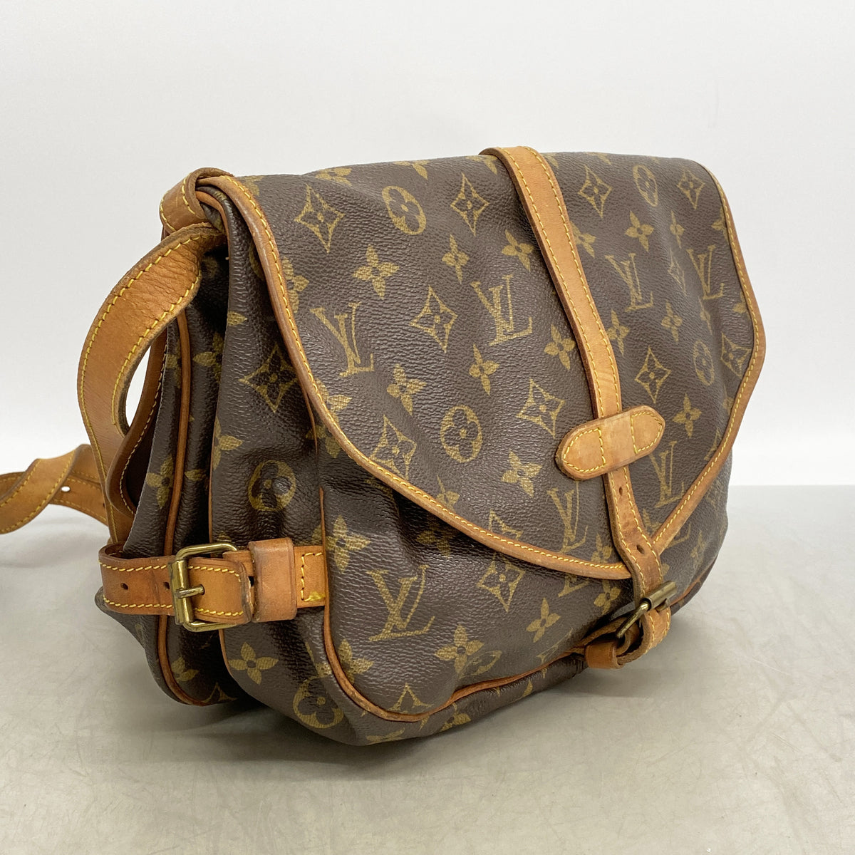 【6ie6672】ルイヴィトン ショルダーバッグ モノグラム ソミュール30 M42256 ブラウン【中古】レディース