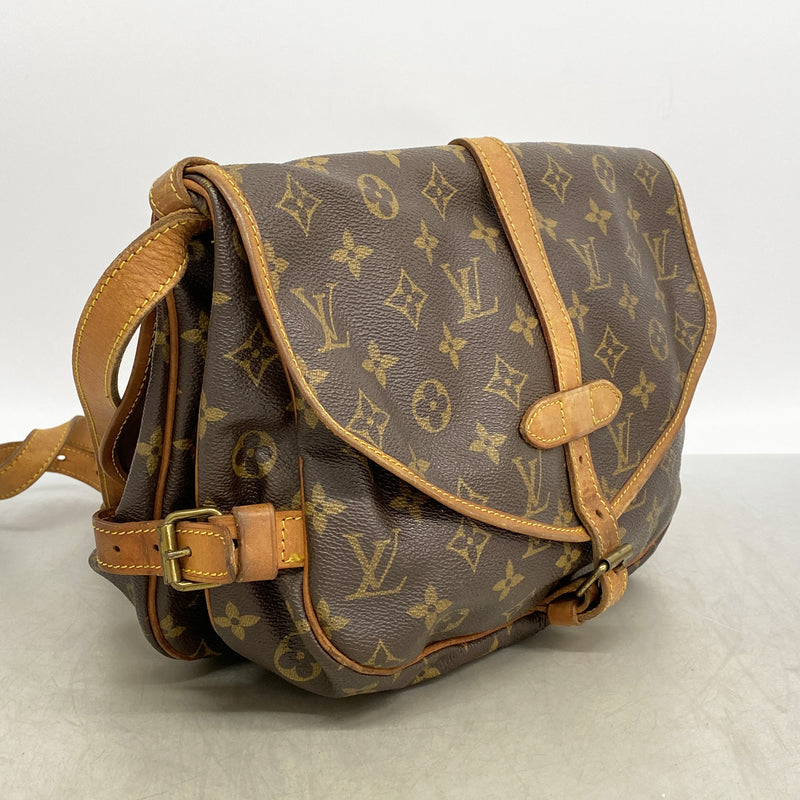 【6ie6672】ルイヴィトン ショルダーバッグ モノグラム ソミュール30 M42256 ブラウン【中古】レディース