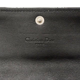 【6ie6685】クリスチャンディオール 長財布 カナージュ エナメル ブラック シルバー金具【中古】レディース