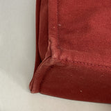 【6ie6686】エルメス トートバッグ フールトゥMM キャンバス レッド シルバー金具【中古】レディース