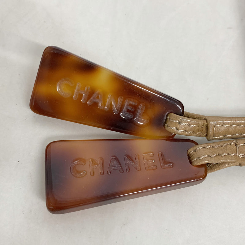 【6ie6687】シャネル ハンドバッグ レザー ブラウン ゴールド金具【中古】レディース