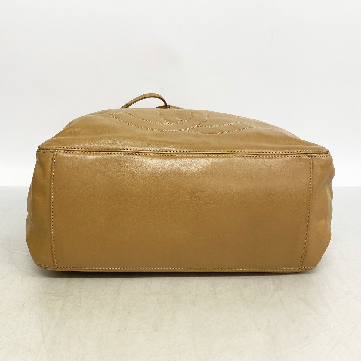 【6ie6687】シャネル ハンドバッグ レザー ブラウン ゴールド金具【中古】レディース