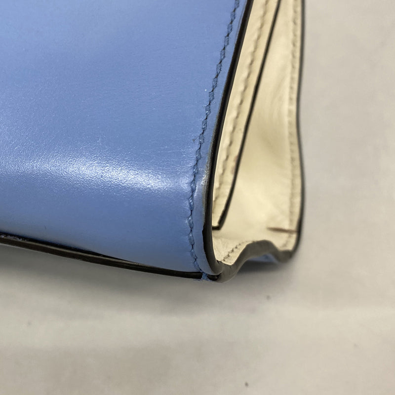 【6ie6701】グッチ ハンドバッグ バンブー 470271 レザー スカイブルー ゴールド金具 2wayバッグ【中古】レディース