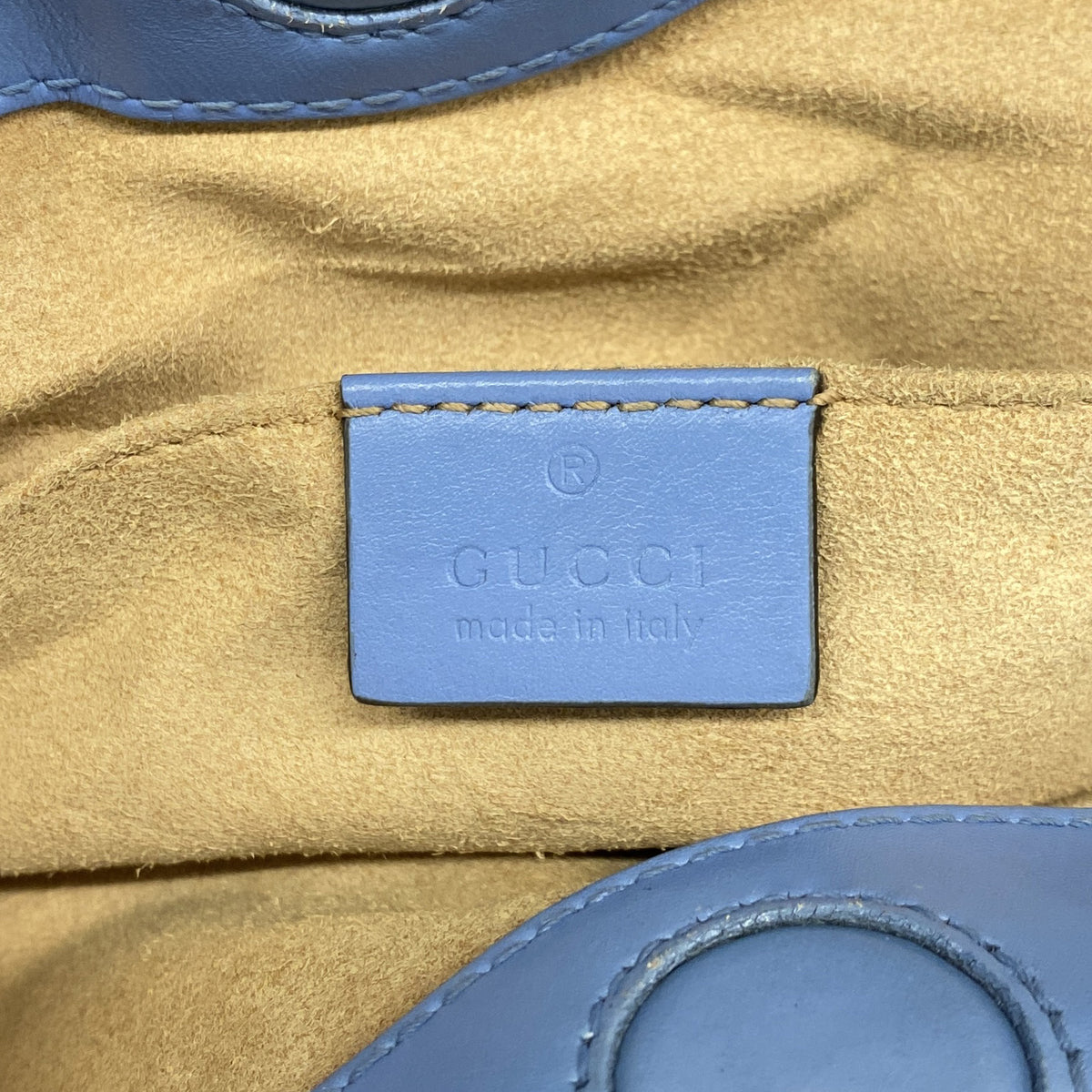 【6ie6701】グッチ ハンドバッグ バンブー 470271 レザー スカイブルー ゴールド金具 2wayバッグ【中古】レディース