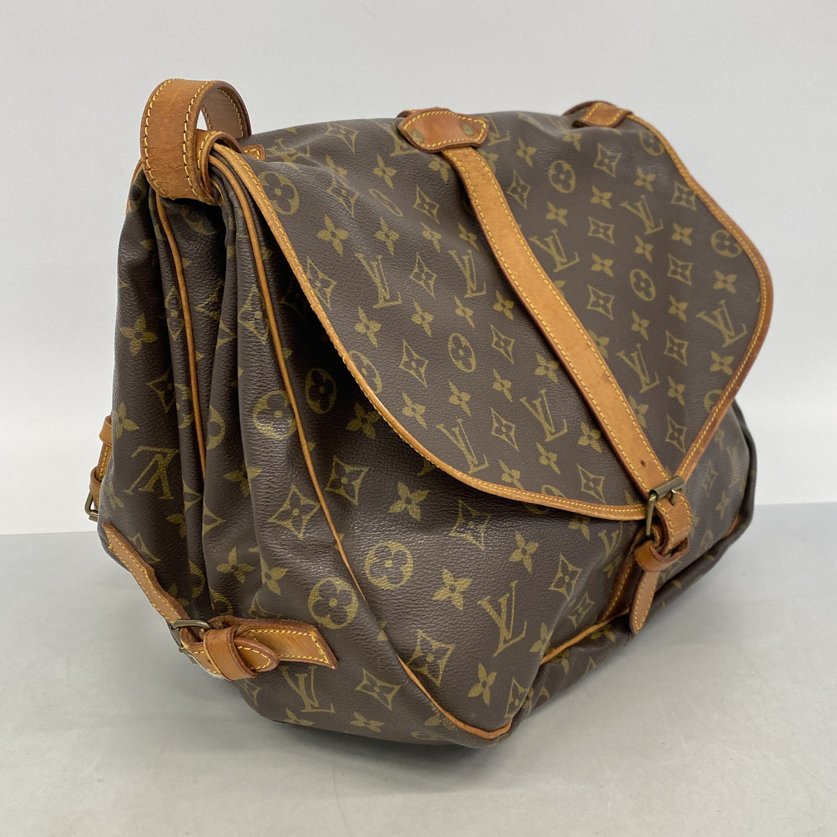 【6ie6712】ルイヴィトン ショルダーバッグ モノグラム ソミュール35 M42254 ブラウン【中古】レディース