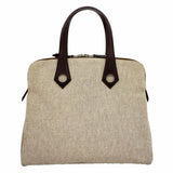 【6ie6715】エルメス ハンドバッグ サックイブーPM トワルアッシュ ブラウン シルバー金具 □J刻印【中古】レディース