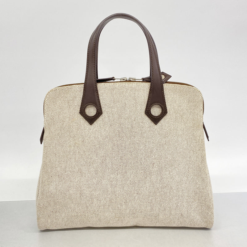 【6ie6715】エルメス ハンドバッグ サックイブーPM トワルアッシュ ブラウン シルバー金具 □J刻印【中古】レディース