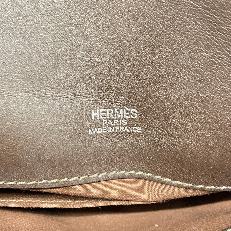 【6ie6715】エルメス ハンドバッグ サックイブーPM トワルアッシュ ブラウン シルバー金具 □J刻印【中古】レディース
