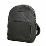 【6ie6720】グッチ リュック・デイパック グッチシマ 450967 レザー ブラック シルバー金具【中古】レディース
