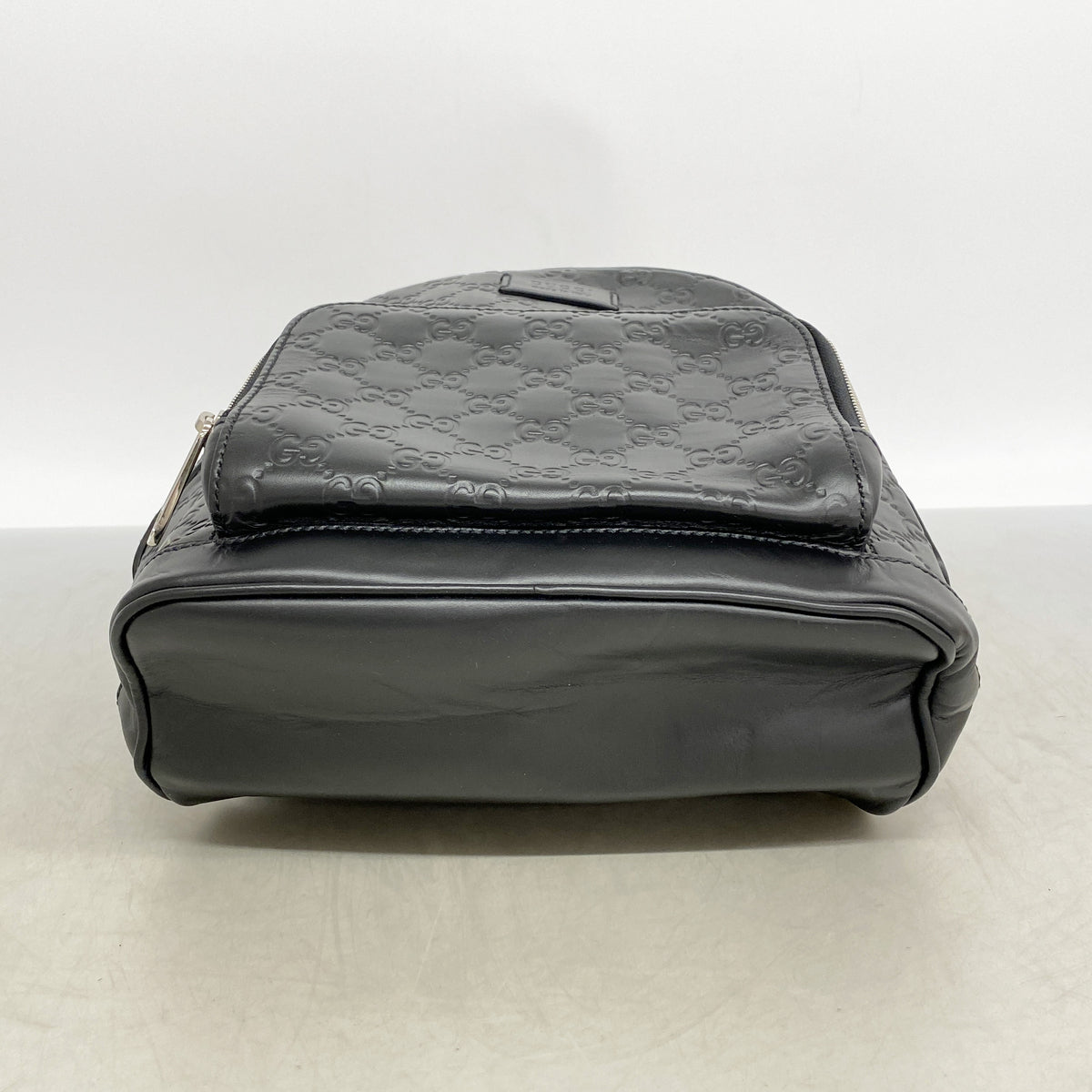 【6ie6720】グッチ リュック・デイパック グッチシマ 450967 レザー ブラック シルバー金具【中古】レディース
