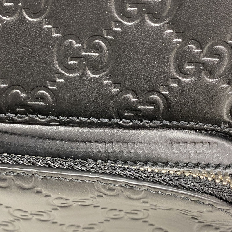 【6ie6720】グッチ リュック・デイパック グッチシマ 450967 レザー ブラック シルバー金具【中古】レディース