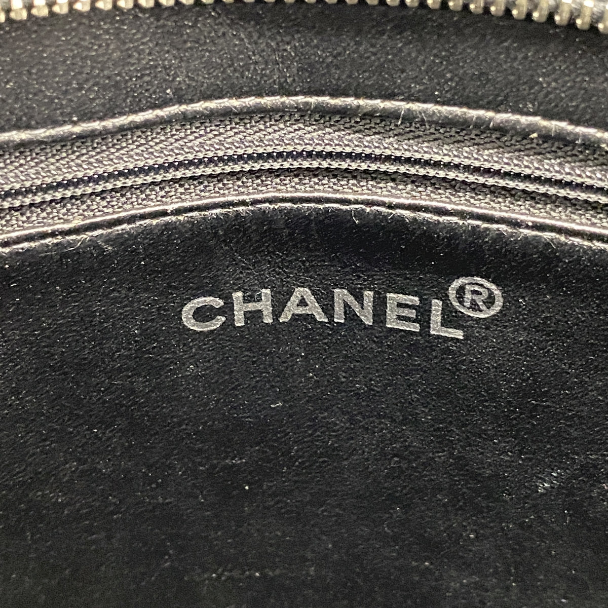 【6ie6730】シャネル トートバッグ 復刻トート キャビアスキン ブラック シルバー金具【中古】レディース