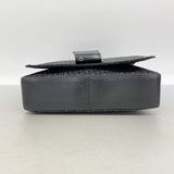 【6ie6739】クリスチャンディオール ショルダーバッグ トロッター ナイロンキャンバス ブラック シルバー金具【中古】レディース