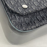 【6ie6739】クリスチャンディオール ショルダーバッグ トロッター ナイロンキャンバス ブラック シルバー金具【中古】レディース