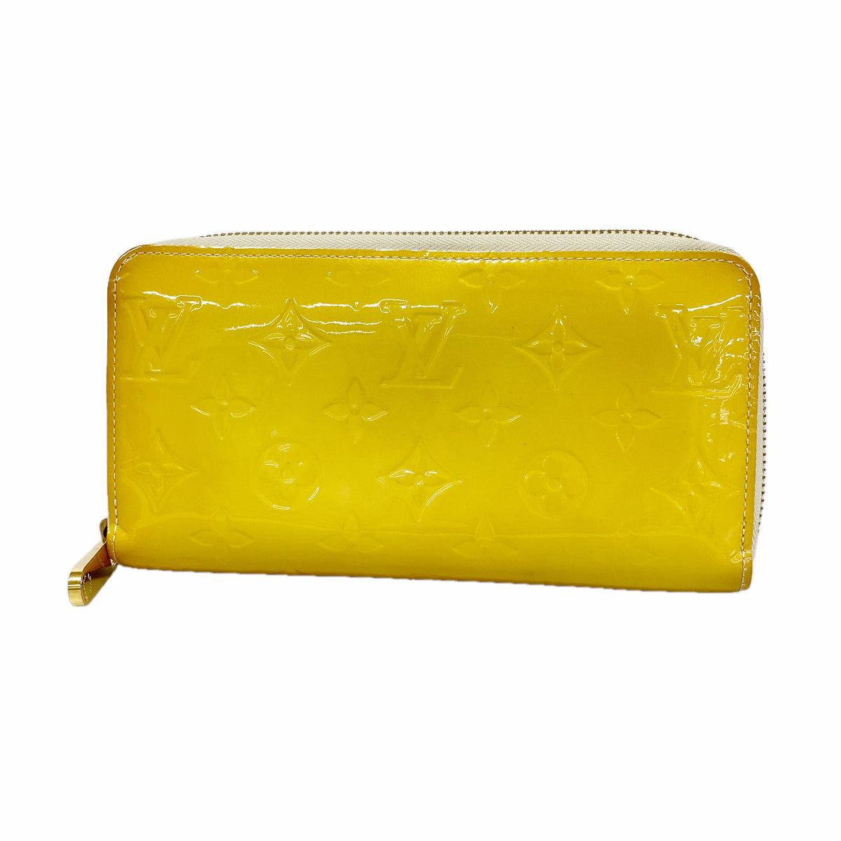 【6ie6745】ルイヴィトン 長財布 ヴェルニ ジッピーウォレット M91459 ブロンコライユ【中古】レディース