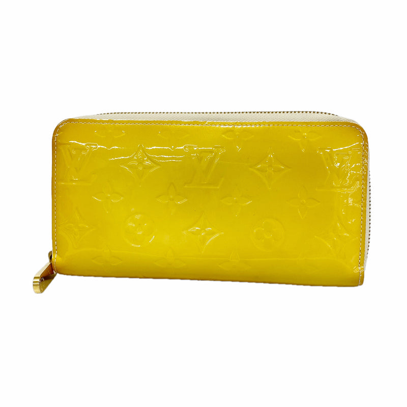 【6ie6745】ルイヴィトン 長財布 ヴェルニ ジッピーウォレット M91459 ブロンコライユ【中古】レディース