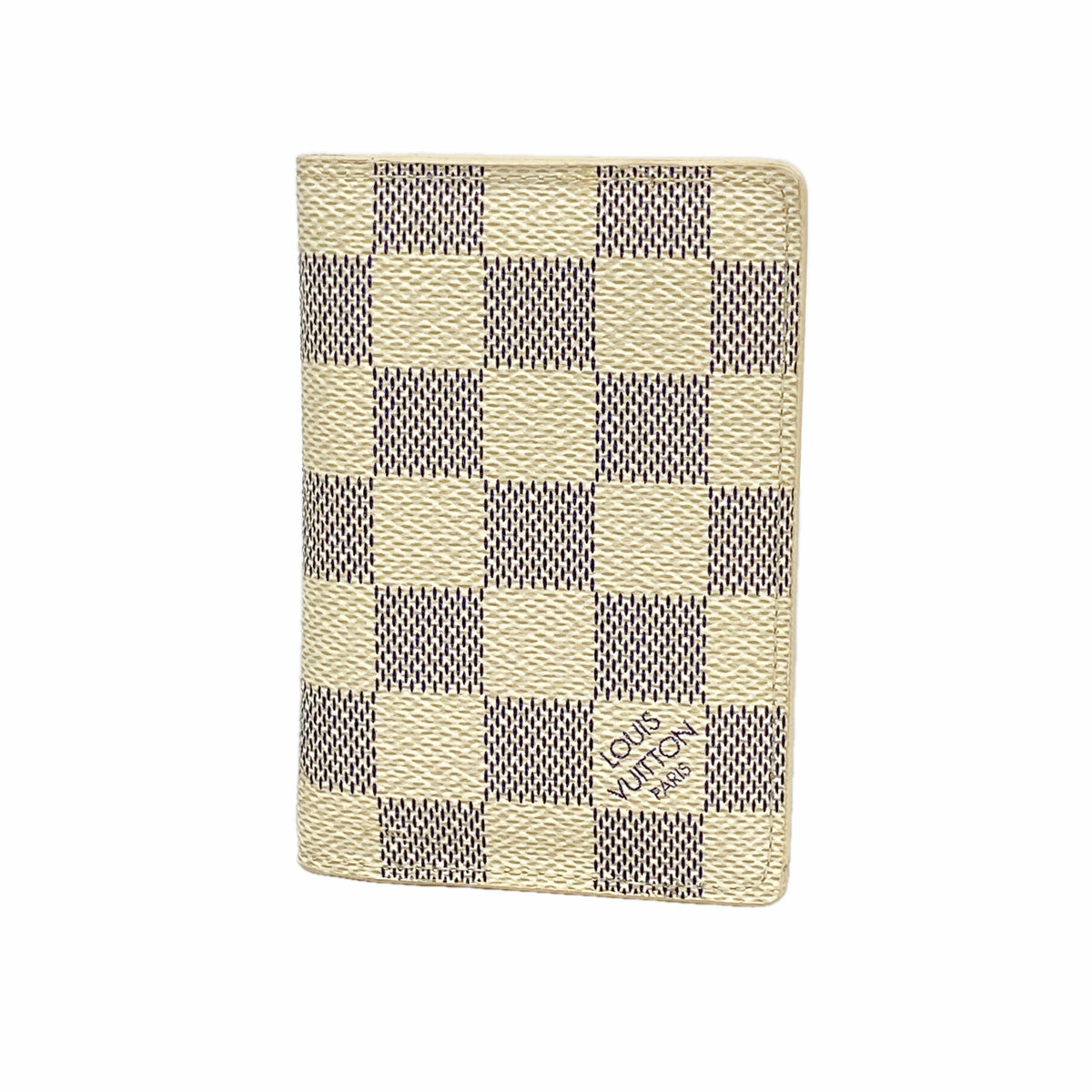 【6ie6746】ルイヴィトン カードケース ダミエ・アズール ポケットオーガナイザー N63144 ホワイト【中古】レディース