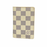 【6ie6746】ルイヴィトン カードケース ダミエ・アズール ポケットオーガナイザー N63144 ホワイト【中古】レディース