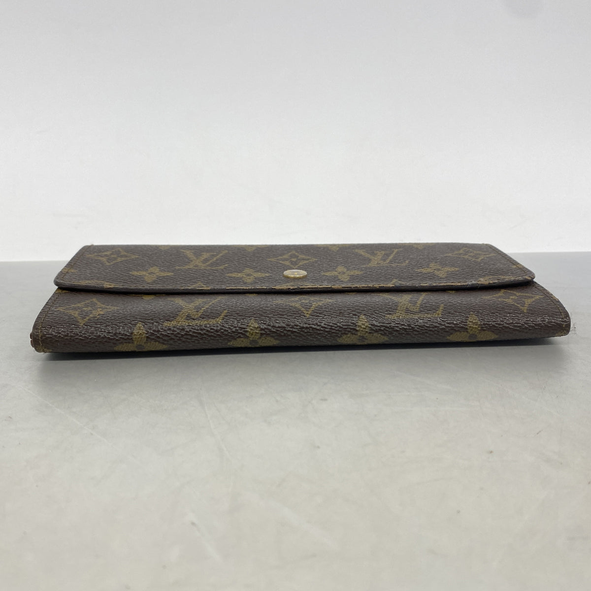 【6ie6754】ルイヴィトン 長財布 モノグラム ポシェットポルトモネクレディ M61723 ブラウン【中古】レディース