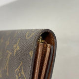 【6ie6754】ルイヴィトン 長財布 モノグラム ポシェットポルトモネクレディ M61723 ブラウン【中古】レディース