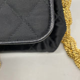 【6ie6755】シャネル ショルダーバッグ マトラッセ チェーンショルダー ナイロン ブラック ゴールド金具【中古】レディース
