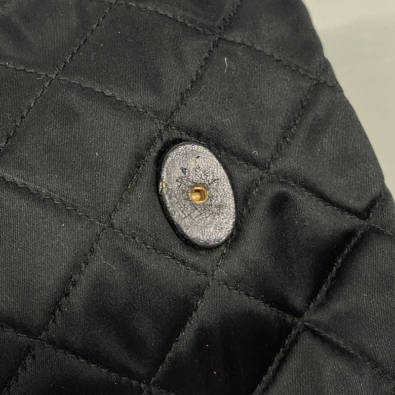 【6ie6755】シャネル ショルダーバッグ マトラッセ チェーンショルダー ナイロン ブラック ゴールド金具【中古】レディース
