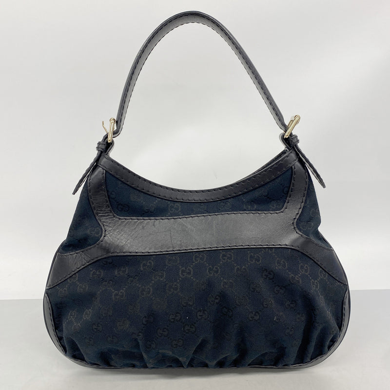 【6ie6757】グッチ ショルダーバッグ GGキャンバス 189885 キャンバス ブラック シャンパンゴールド金具【中古】レディース