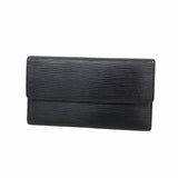 【6ie6766】ルイヴィトン 三つ折り長財布 エピ ポルトトレゾールインターナショナル M63382 ノワール【中古】レディース