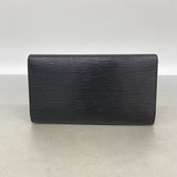 【6ie6766】ルイヴィトン 三つ折り長財布 エピ ポルトトレゾールインターナショナル M63382 ノワール【中古】レディース