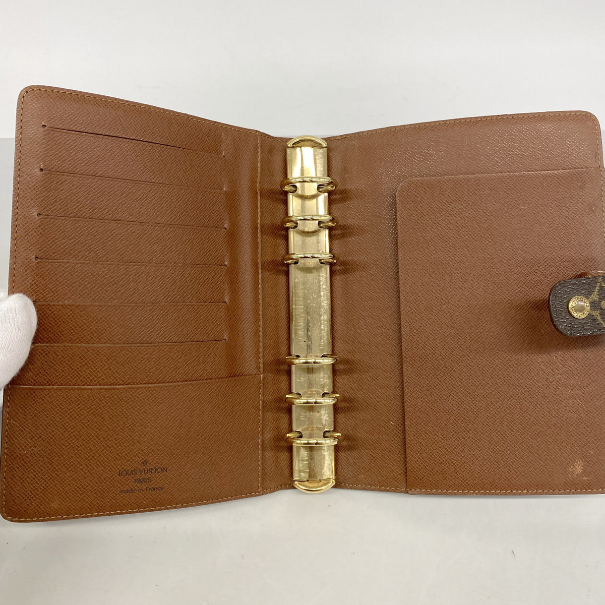 【6ie6778】ルイヴィトン 手帳カバー モノグラム アジェンダMM R20105 ブラウン【中古】メンズ レディース ユニセックス