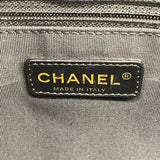 【6ie6779】シャネル チェーントート マトラッセ キャビアスキン ブラック ゴールド金具【中古】レディース