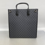 【6ie6781】グッチ トートバッグ インターロッキングG 674155 レザー ブラック シルバー金具 2wayバッグ【中古】メンズ