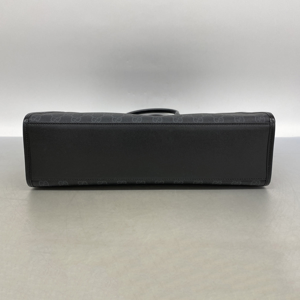 【6ie6781】グッチ トートバッグ インターロッキングG 674155 レザー ブラック シルバー金具 2wayバッグ【中古】メンズ