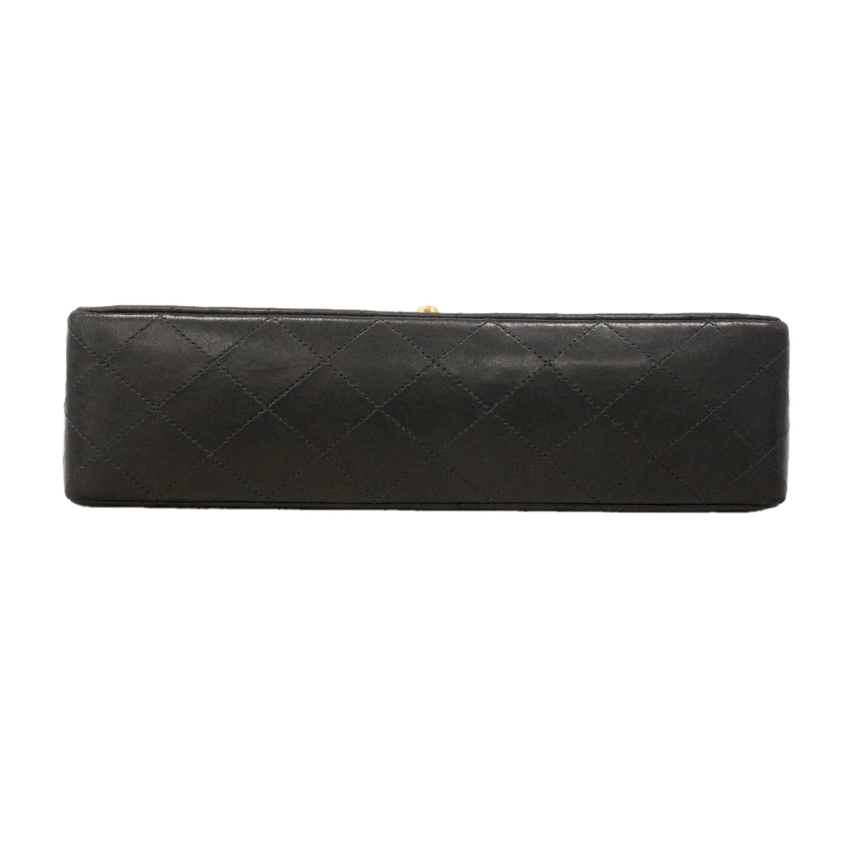 【6ie6789】シャネル ショルダーバッグ マトラッセ Wフラップ Wチェーン ラムスキン ブラック ゴールド金具【中古】レディース