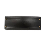 【6ie6792】エルメス ハンドバッグ ケリー32 ボックスカーフ ブラック ゴールド金具 ○T刻印【中古】レディース