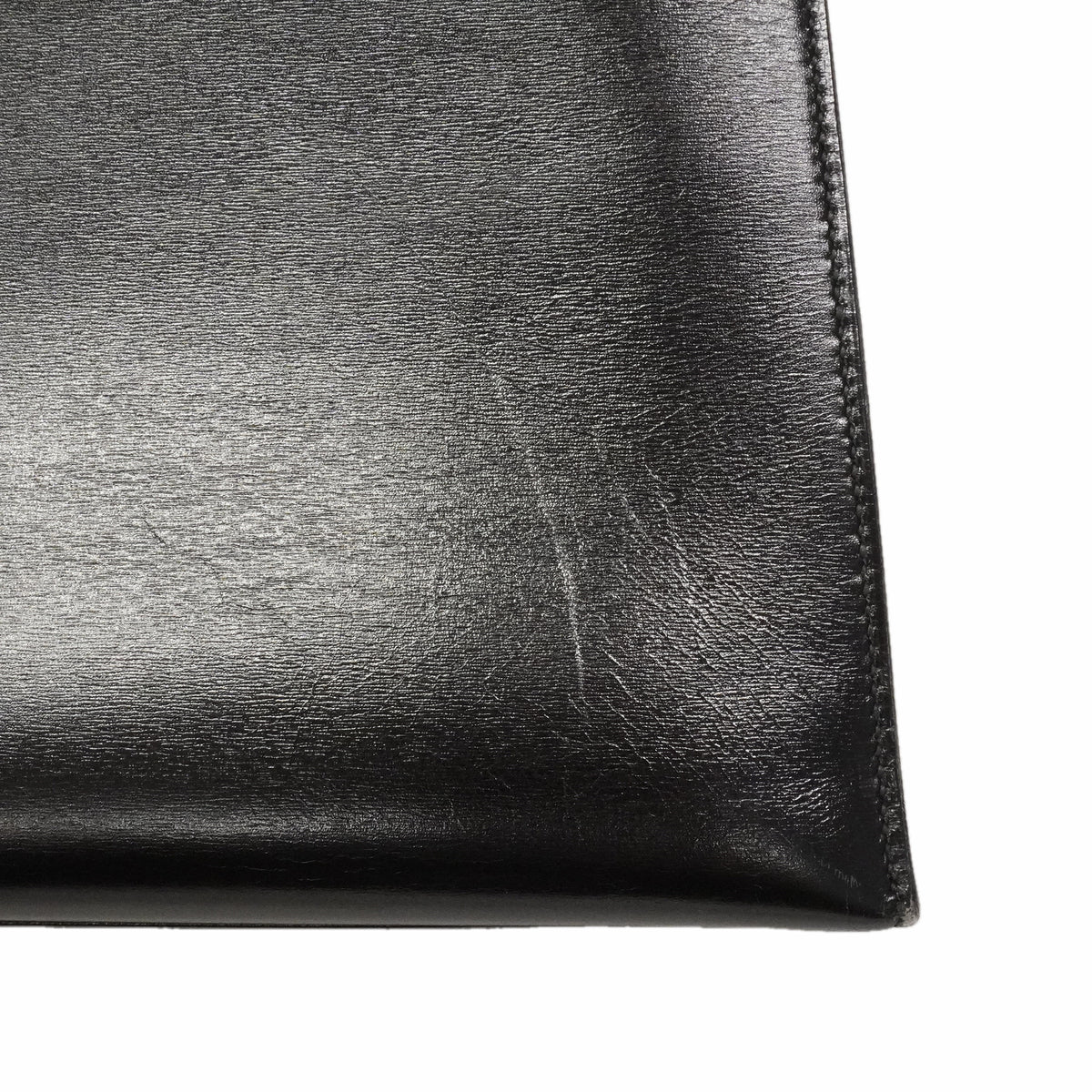 【6ie6792】エルメス ハンドバッグ ケリー32 ボックスカーフ ブラック ゴールド金具 ○T刻印【中古】レディース