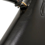 【6ie6792】エルメス ハンドバッグ ケリー32 ボックスカーフ ブラック ゴールド金具 ○T刻印【中古】レディース