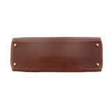 【6ie6793】エルメス ハンドバッグ ケリー35 ボックスカーフ ノアゼット ゴールド金具 □D刻印 2wayバッグ【中古】レディース